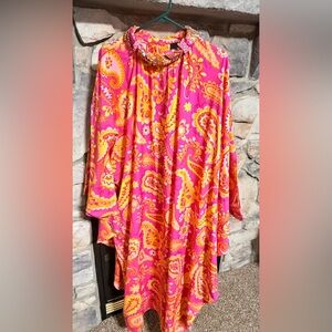 NWOT Vibrant Pink and Orange Women's Caftan in Xl/1X